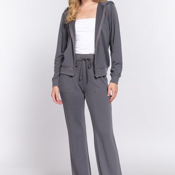 Premium Women's Terry Zip Hoodie and Sweatpants Combo - Breathable & Chic S-3XL - Picture 3 of 5